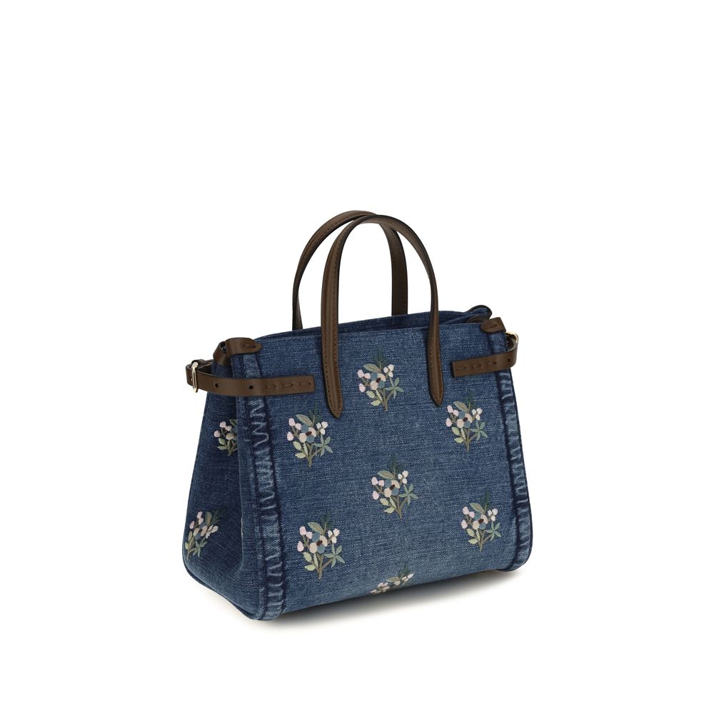 Valentino Garavani Blue Cotton Shoulder Bag