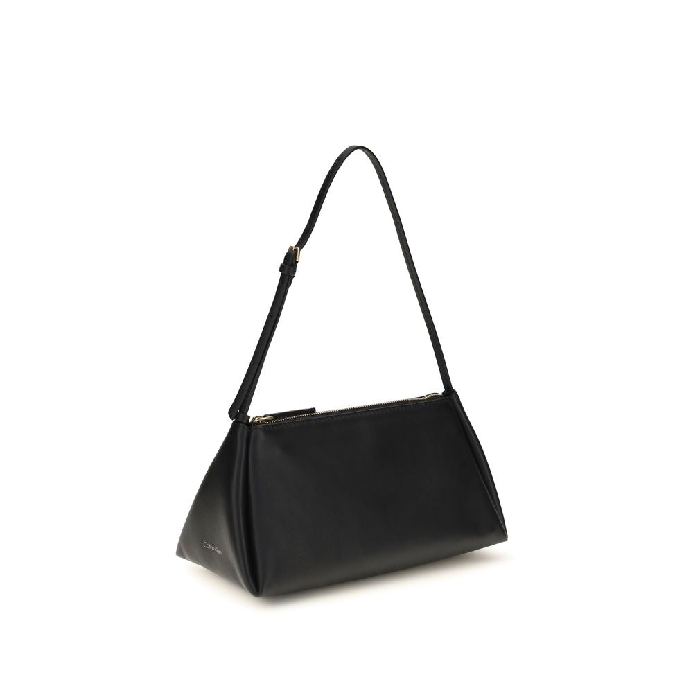 Calvin Klein Black Calf Leather Bos Taurus Shoulder Bag