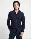 Brunello Cucinelli Blue Cotton Shirt