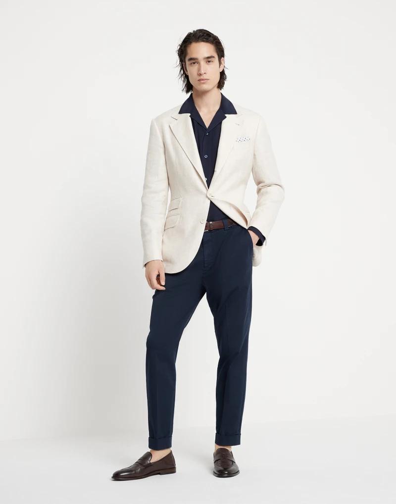Brunello Cucinelli Blue Cotton Shirt