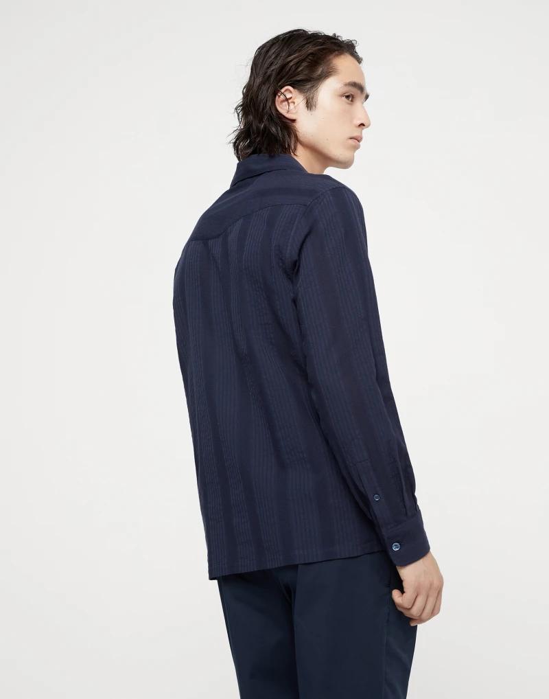 Brunello Cucinelli Blue Cotton Shirt