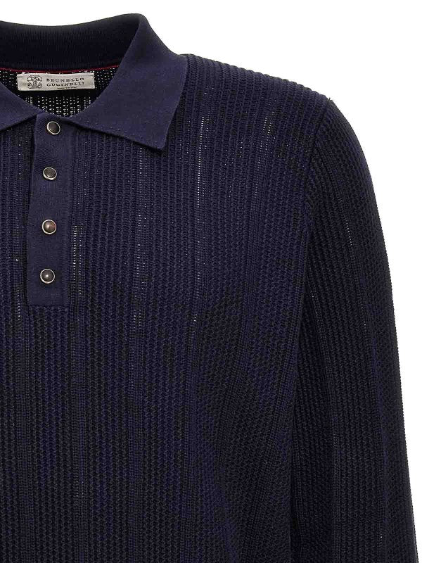 Brunello Cucinelli Blue Cotton Sweatshirt