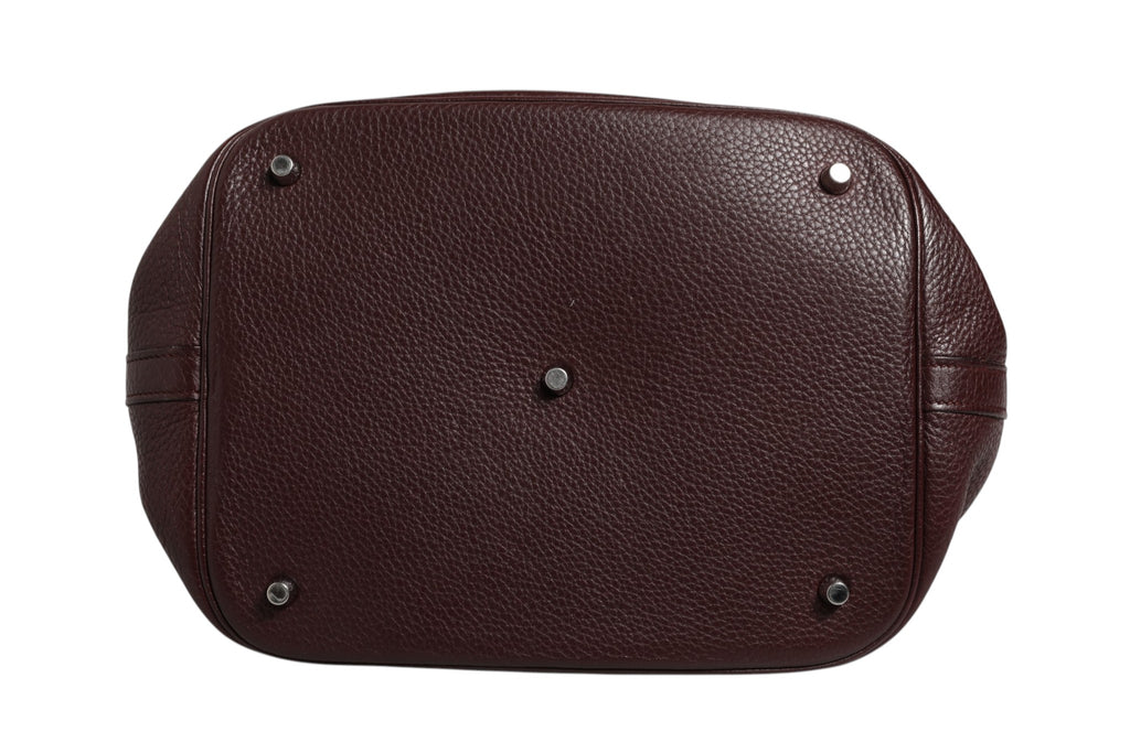 Hermès Picotin Taurillon Clemence Chocolate Handbag