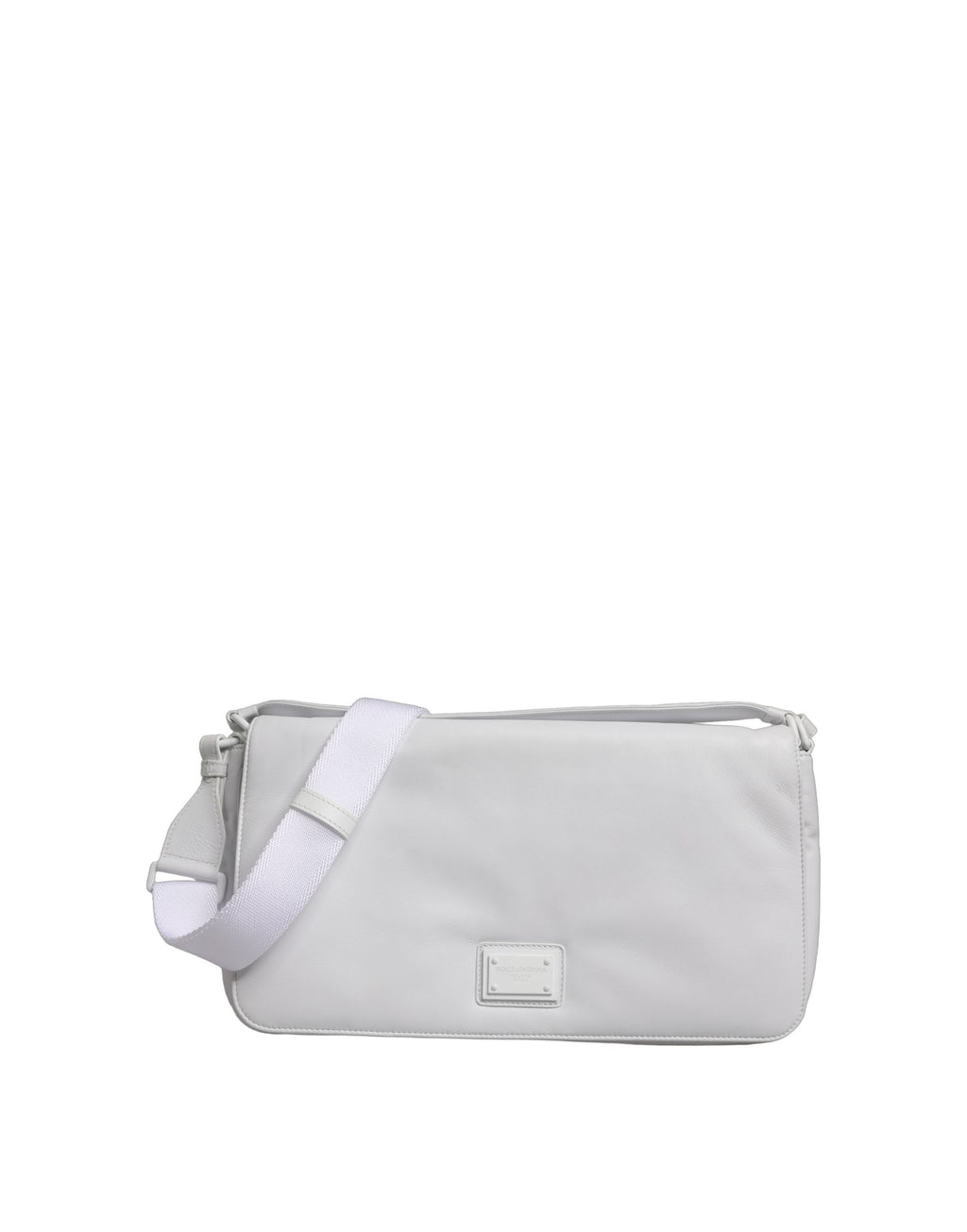 Dolce & Gabbana Weiße Logo Plakette Umhängetasche Borse Damen Tasche