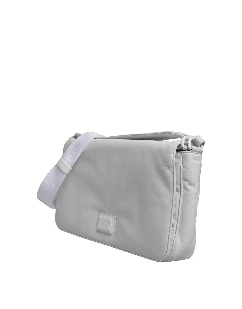 Dolce & Gabbana Weiße Logo Plakette Umhängetasche Borse Damen Tasche