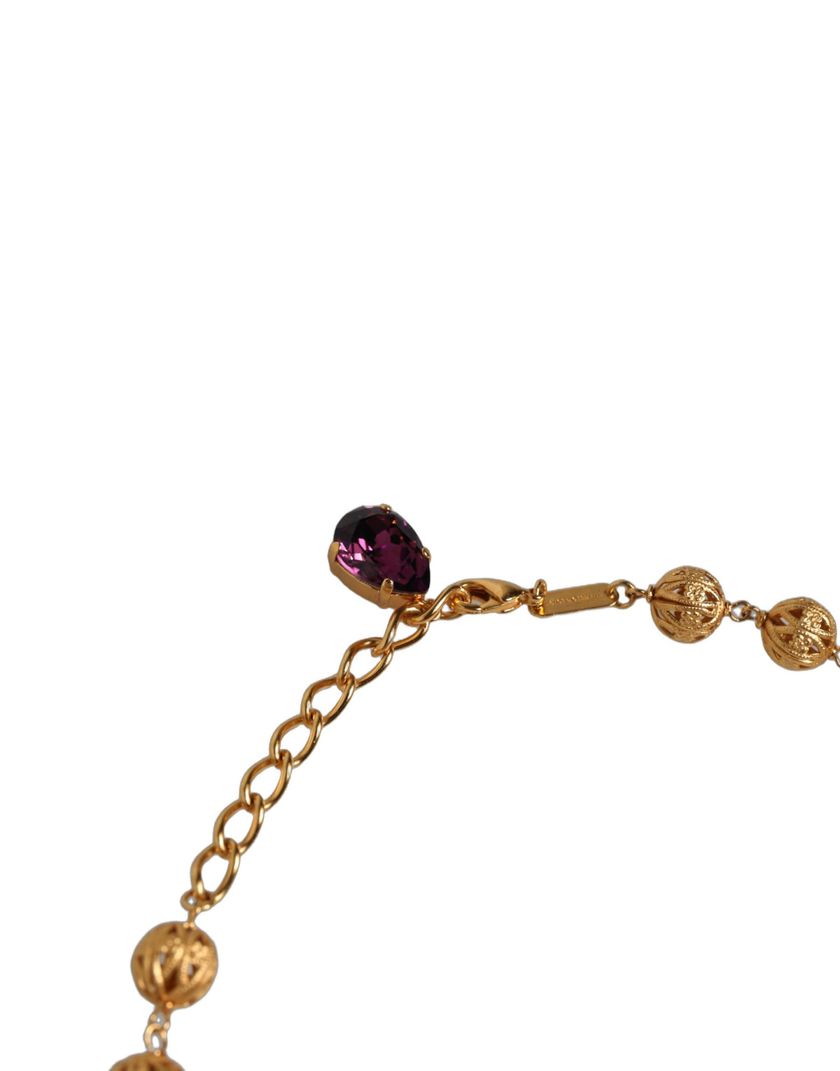 Dolce & Gabbana Gouden Messing Mix Fiori Bloemen Kristallen Ketting