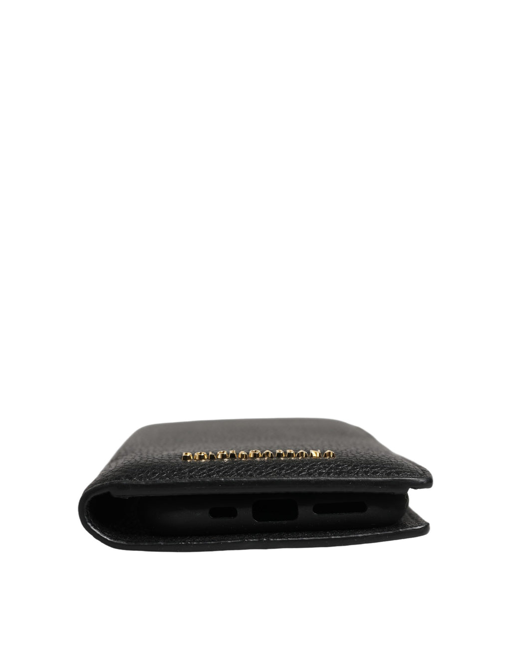 Dolce & Gabbana Case Flip Cover Black Calf Leather iPhone11 PRO Phone