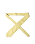 Dolce & Gabbana Yellow Solid Satin Silk Adjustable Women Tied Necktie Tie