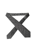 Dolce & Gabbana Black White Geometric Silk Adjustable Women Necktie Tie