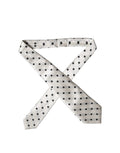 Dolce & Gabbana White Black Polka Dot Silk Adjustable Women Necktie Tie