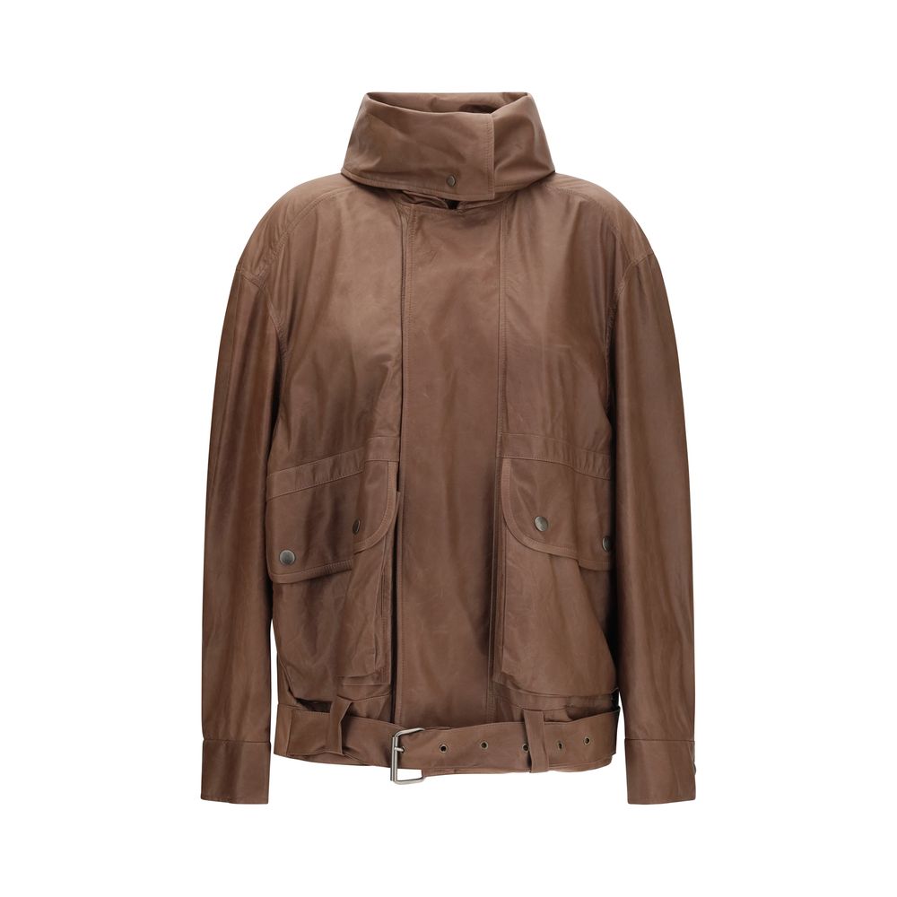 Calvin Klein Brown Leather Jacket