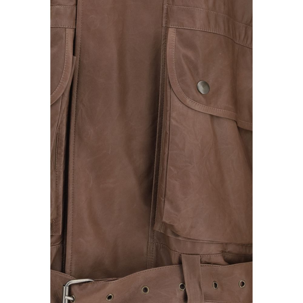 Calvin Klein Brown Leather Jacket