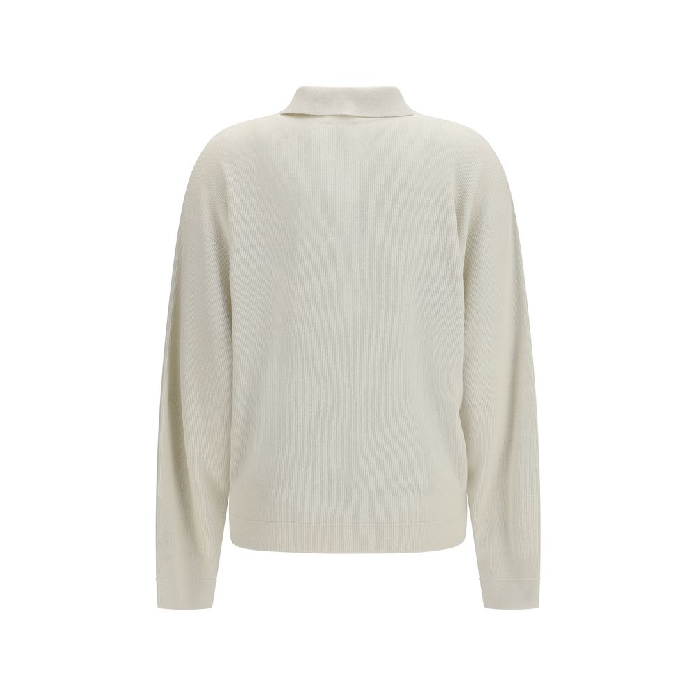 Calvin Klein Beige Silk Polo Shirt
