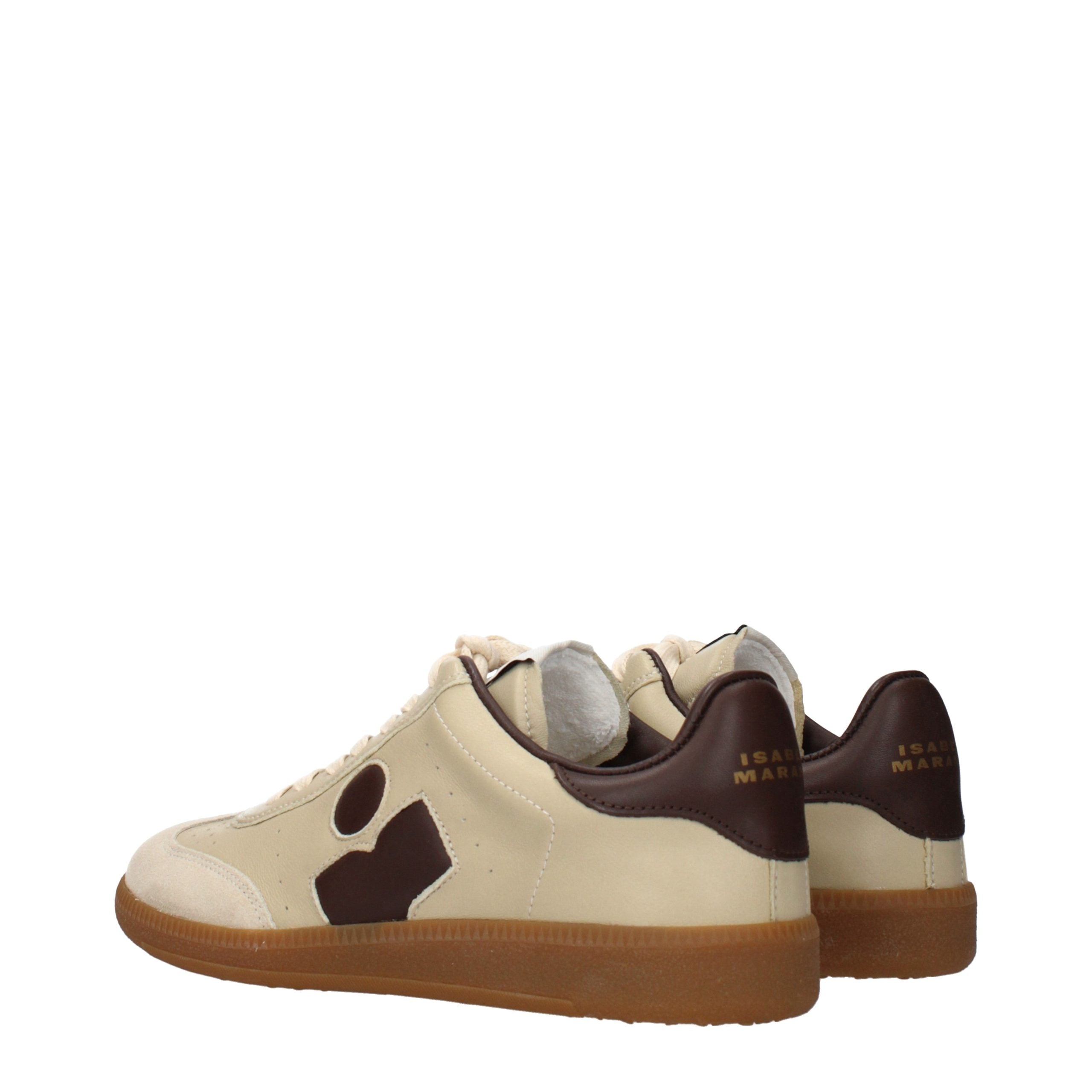 Isabel Marant Beige Leather Low Top Sneakers