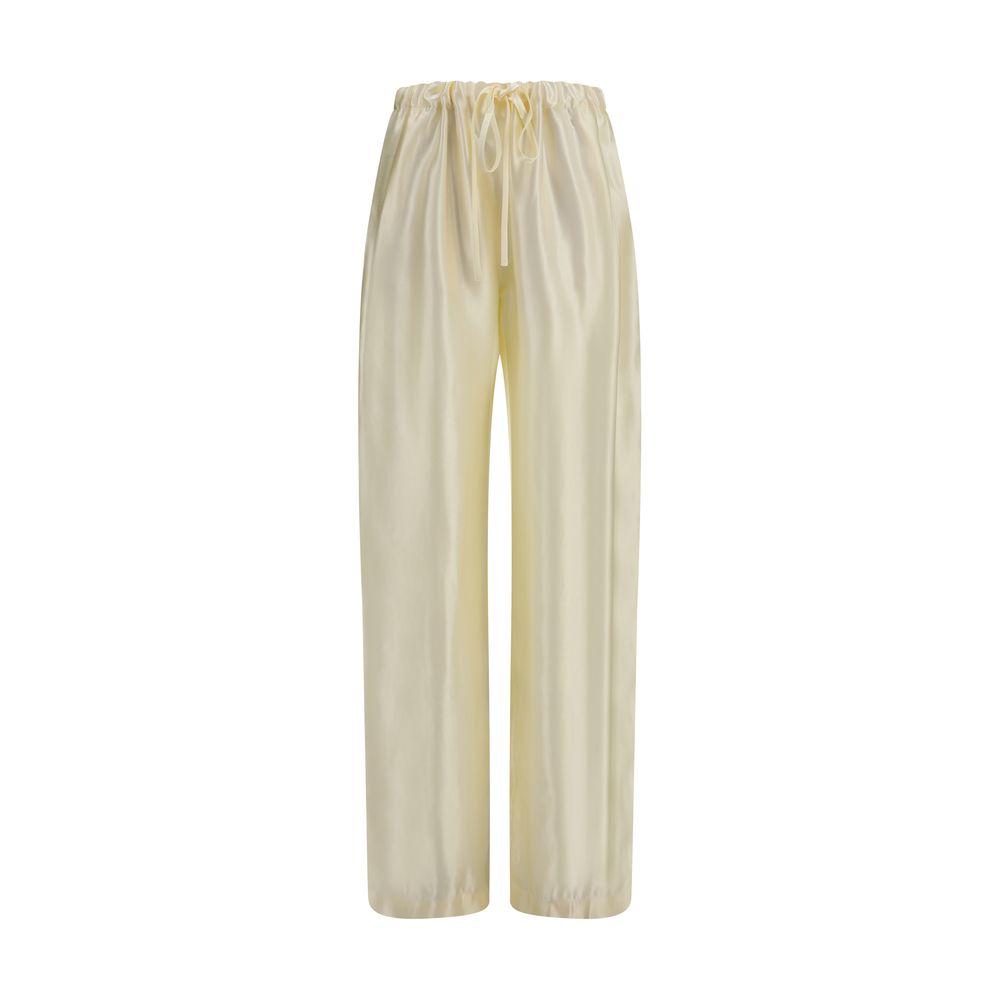 Khaite Beige Viscose Casual Pants