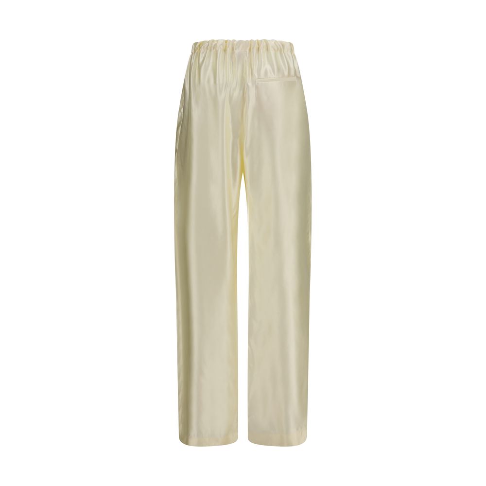 Khaite Beige Viscose Casual Pants