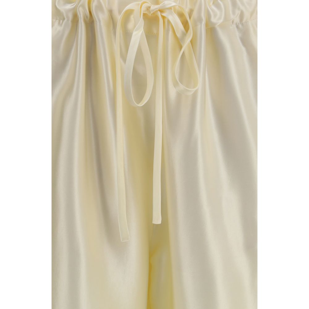 Khaite Beige Viscose Casual Pants