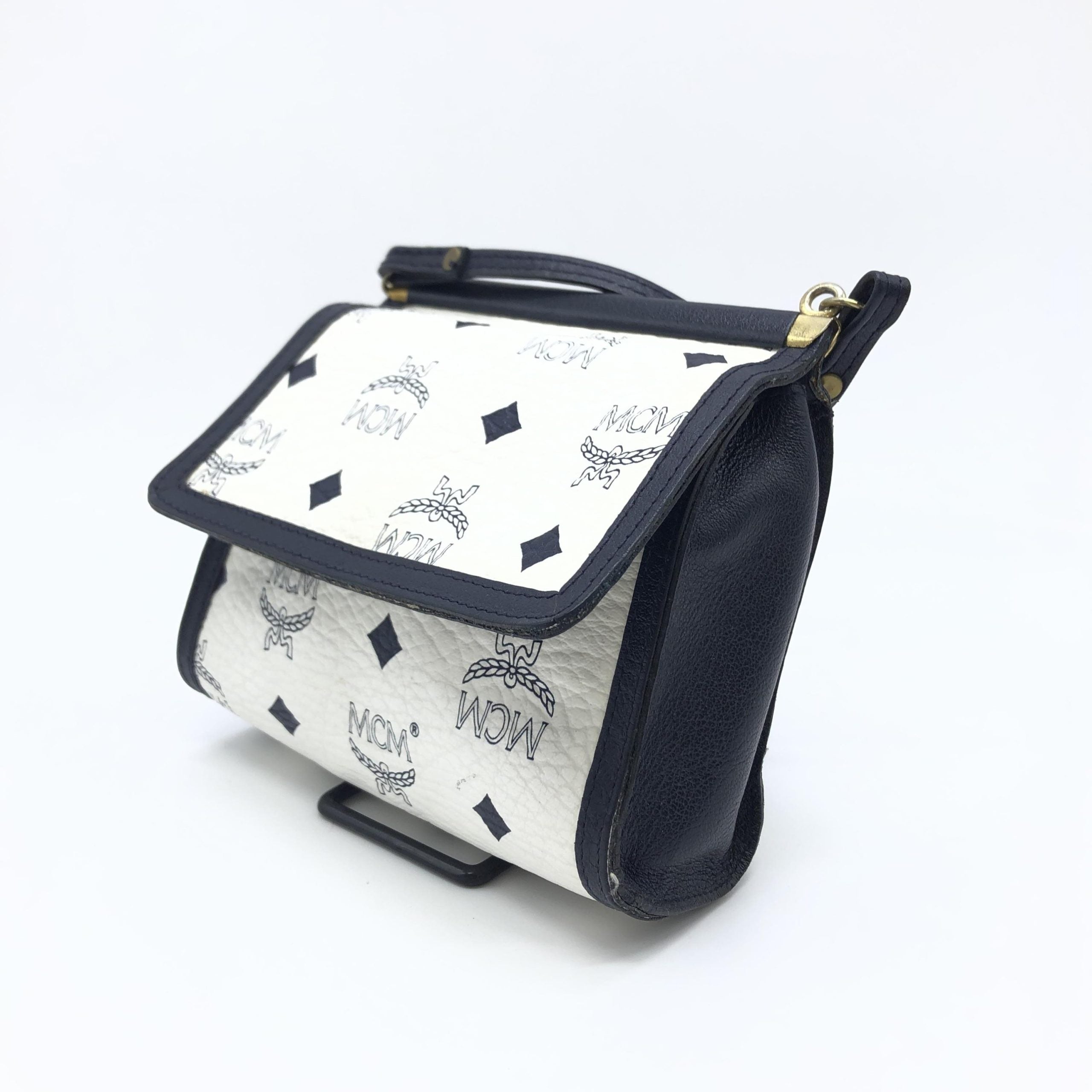 MCM Mini-Umhängetasche Weiß Visetos