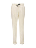 Brunello Cucinelli White Cotton Casual Pants