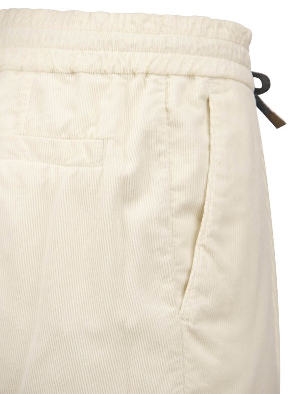 Brunello Cucinelli White Cotton Casual Pants