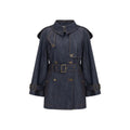 Burberry Blue Cotton Coat
