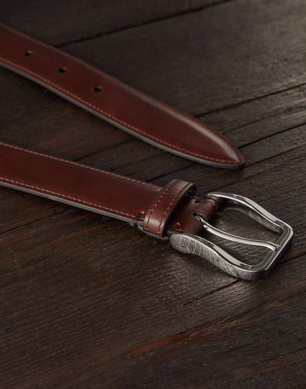 Brunello Cucinelli Brown Leather Regular Belt