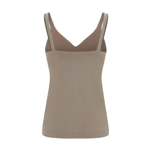 Brunello Cucinelli Beige Cotton T-Shirt