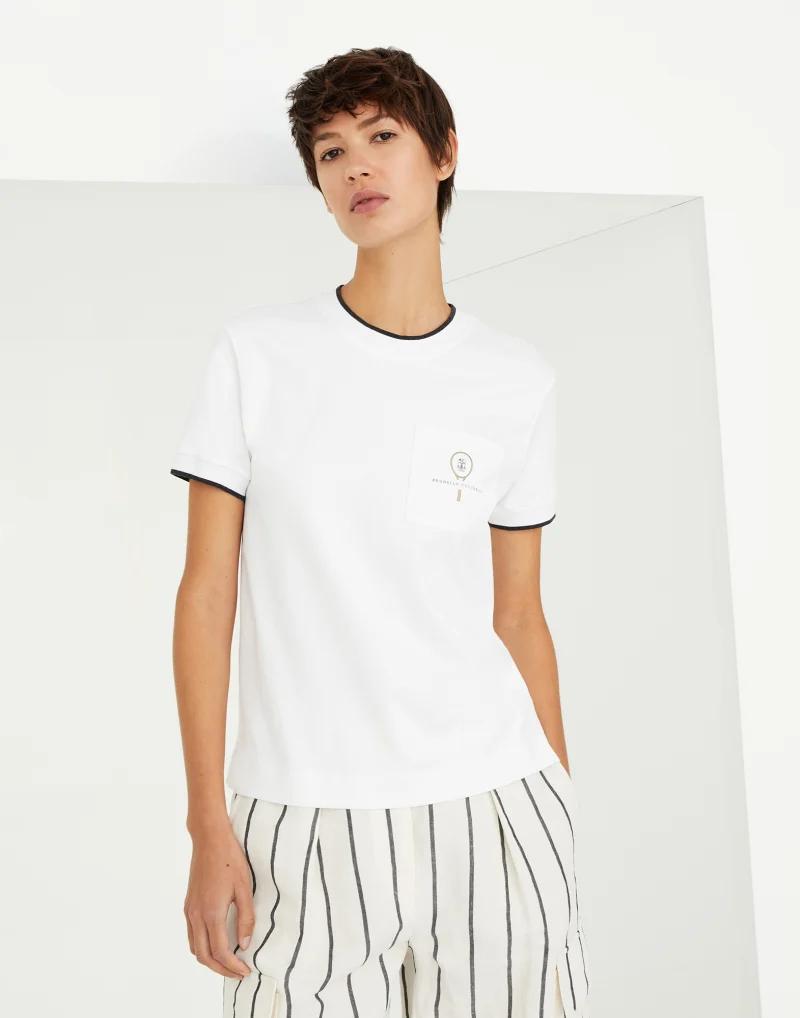 Brunello Cucinelli White Cotton Top