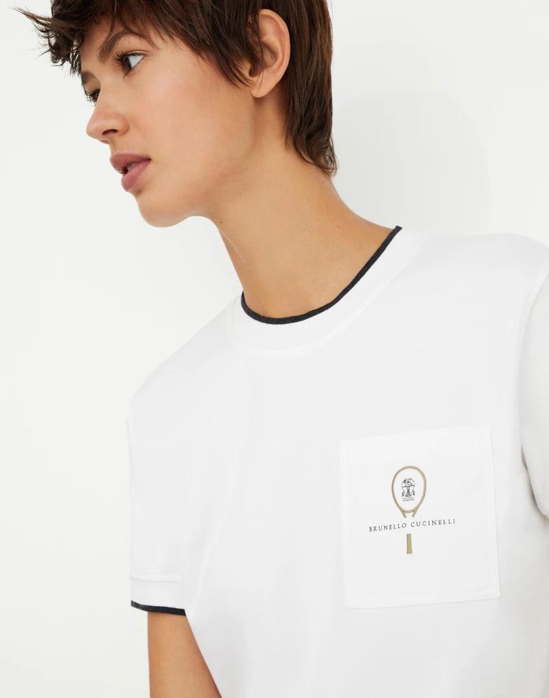 Brunello Cucinelli White Cotton Top