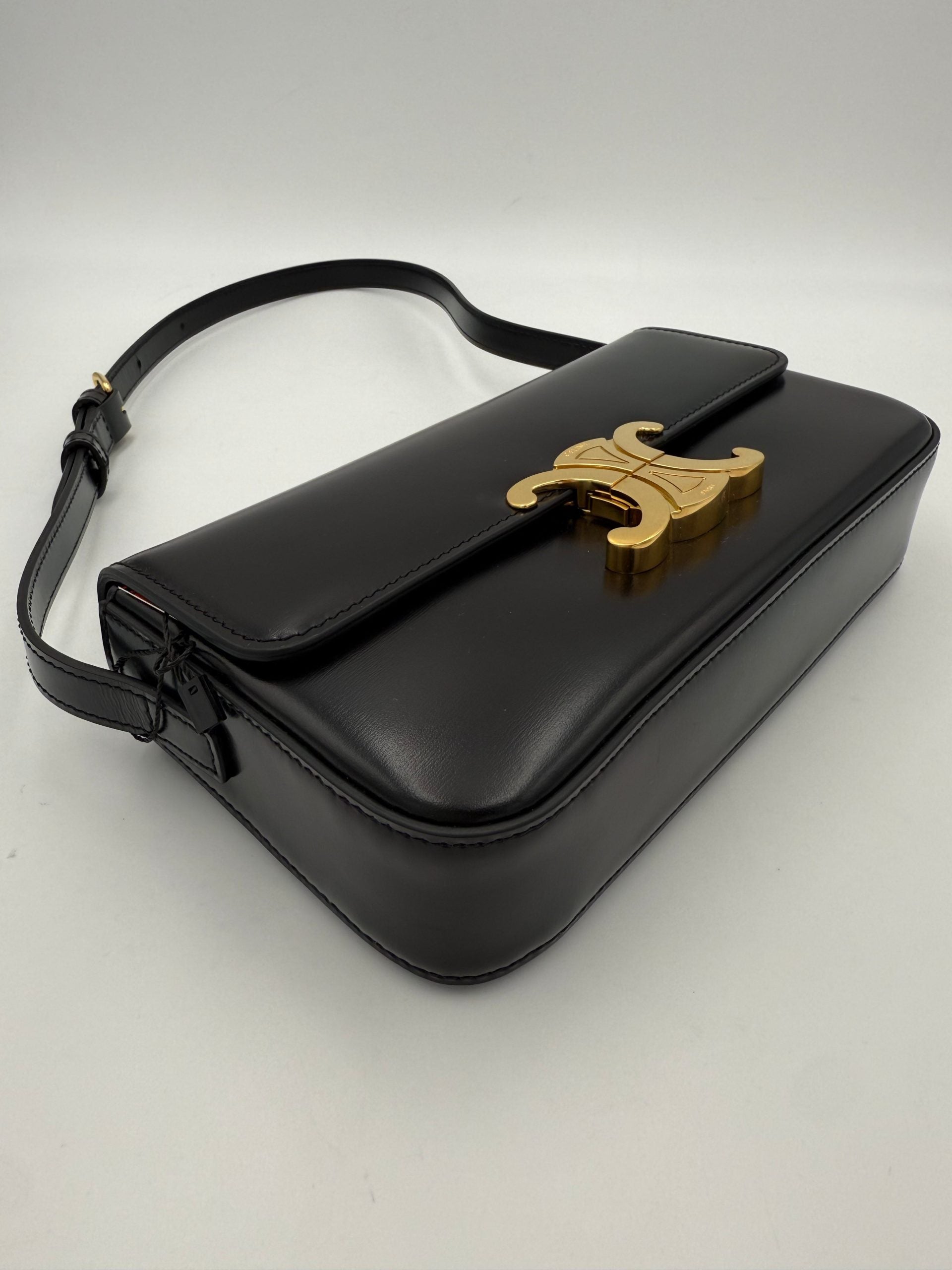 Celine CELINE CLAUDE TRIOMPHE Black Handbag