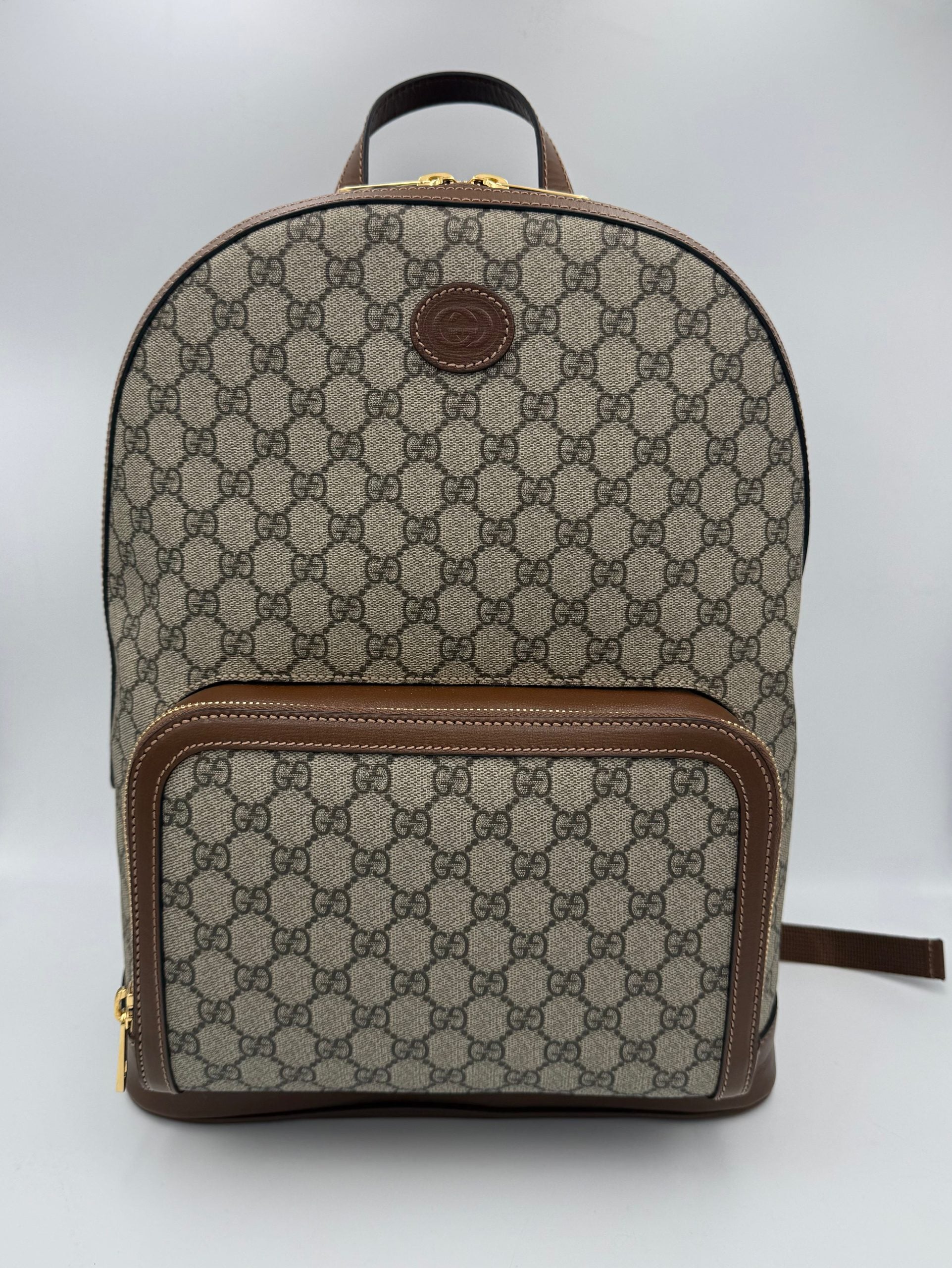 Gucci GUCCI GG Supreme und Lederrucksack