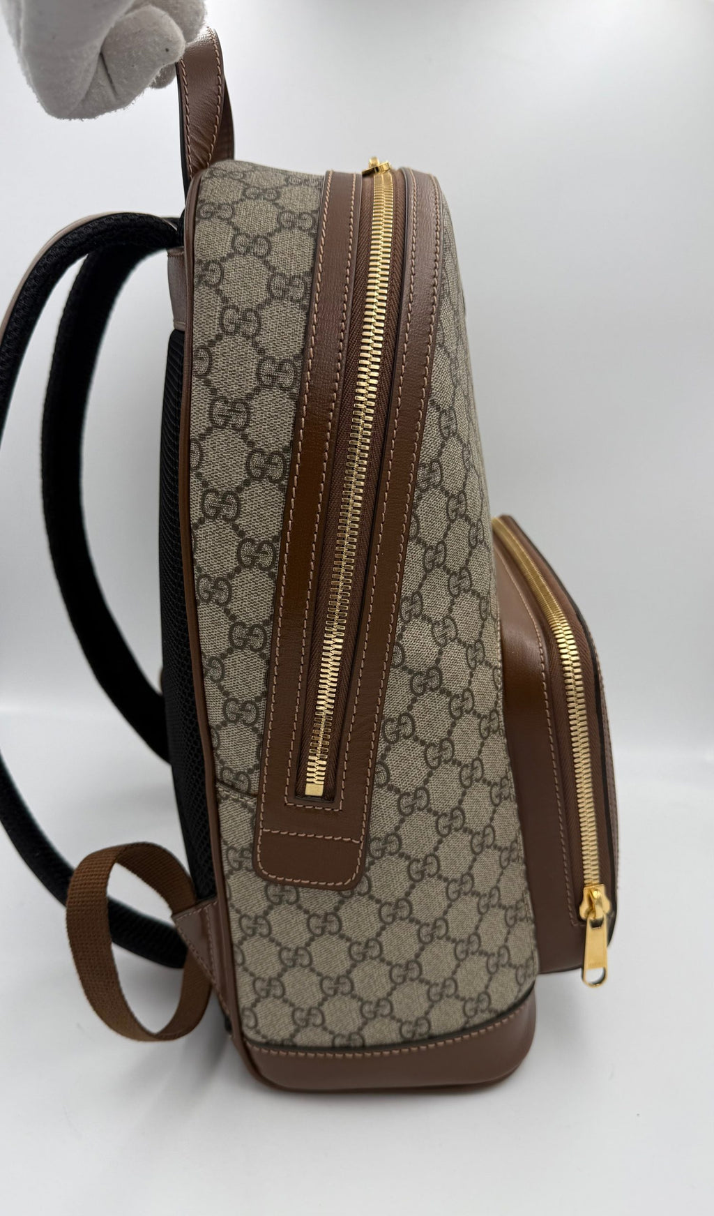 Gucci GUCCI GG Supreme und Lederrucksack