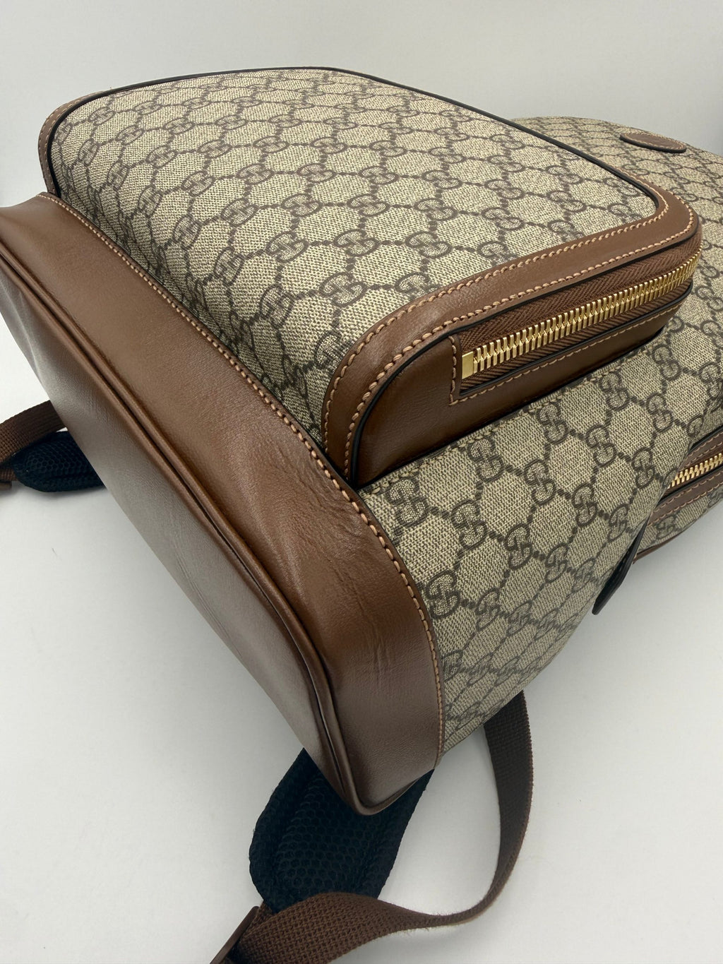 Gucci GUCCI GG Supreme und Lederrucksack