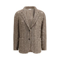 Brunello Cucinelli Brown Silk Blazer