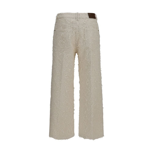Brunello Cucinelli Beige Cotton Cropped Pants