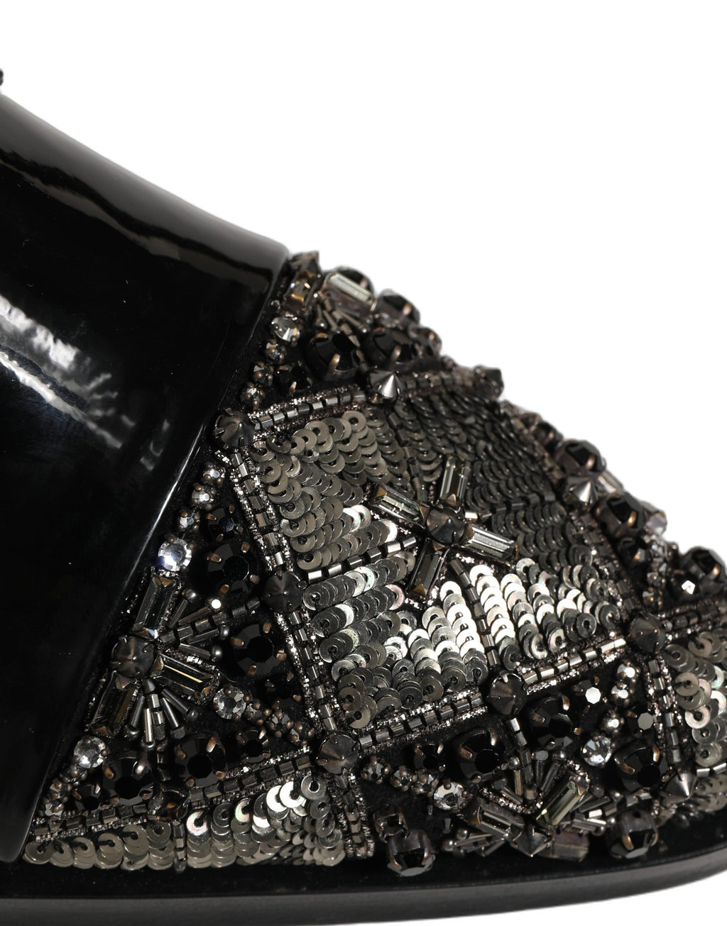 Dolce & Gabbana Schwarze verzierte Herren-Derby-Schnürschuhe