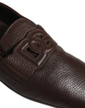 Dolce & Gabbana Braune Driver Loafer aus Hirschleder