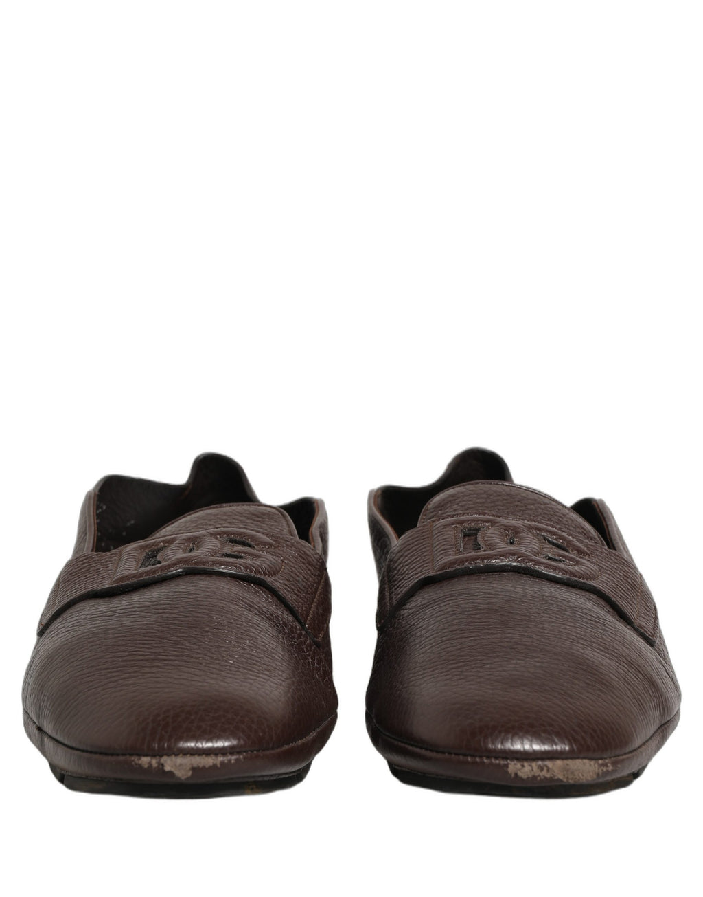 Dolce & Gabbana Braune Driver Loafer aus Hirschleder