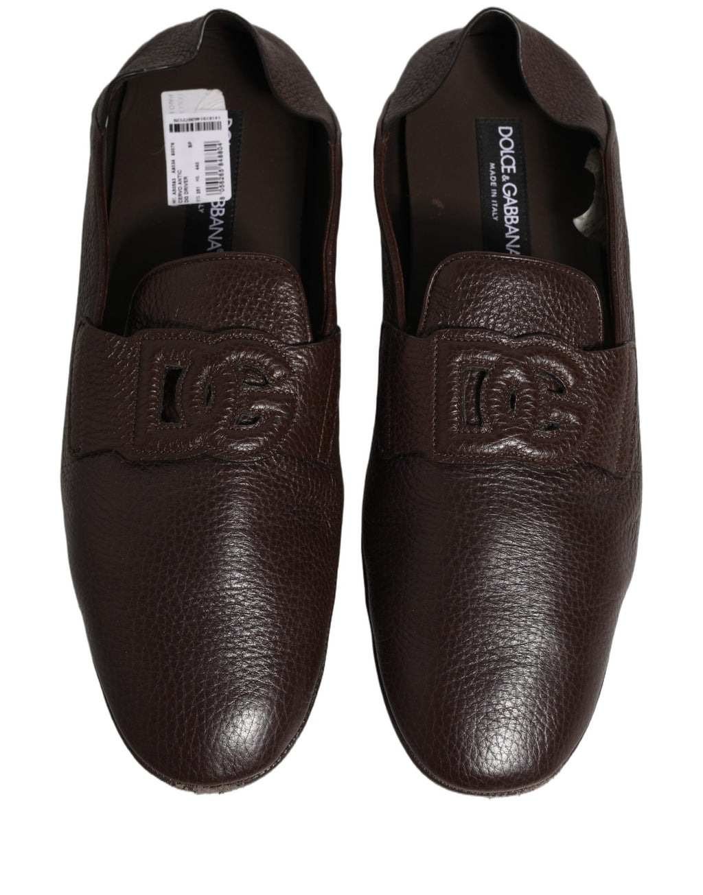 Dolce & Gabbana Braune Driver Loafer aus Hirschleder