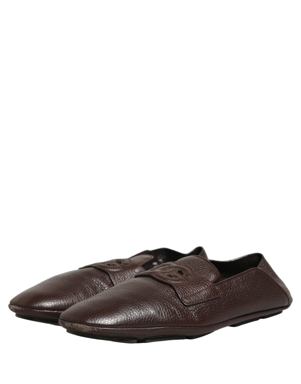 Dolce & Gabbana Braune Driver Loafer aus Hirschleder