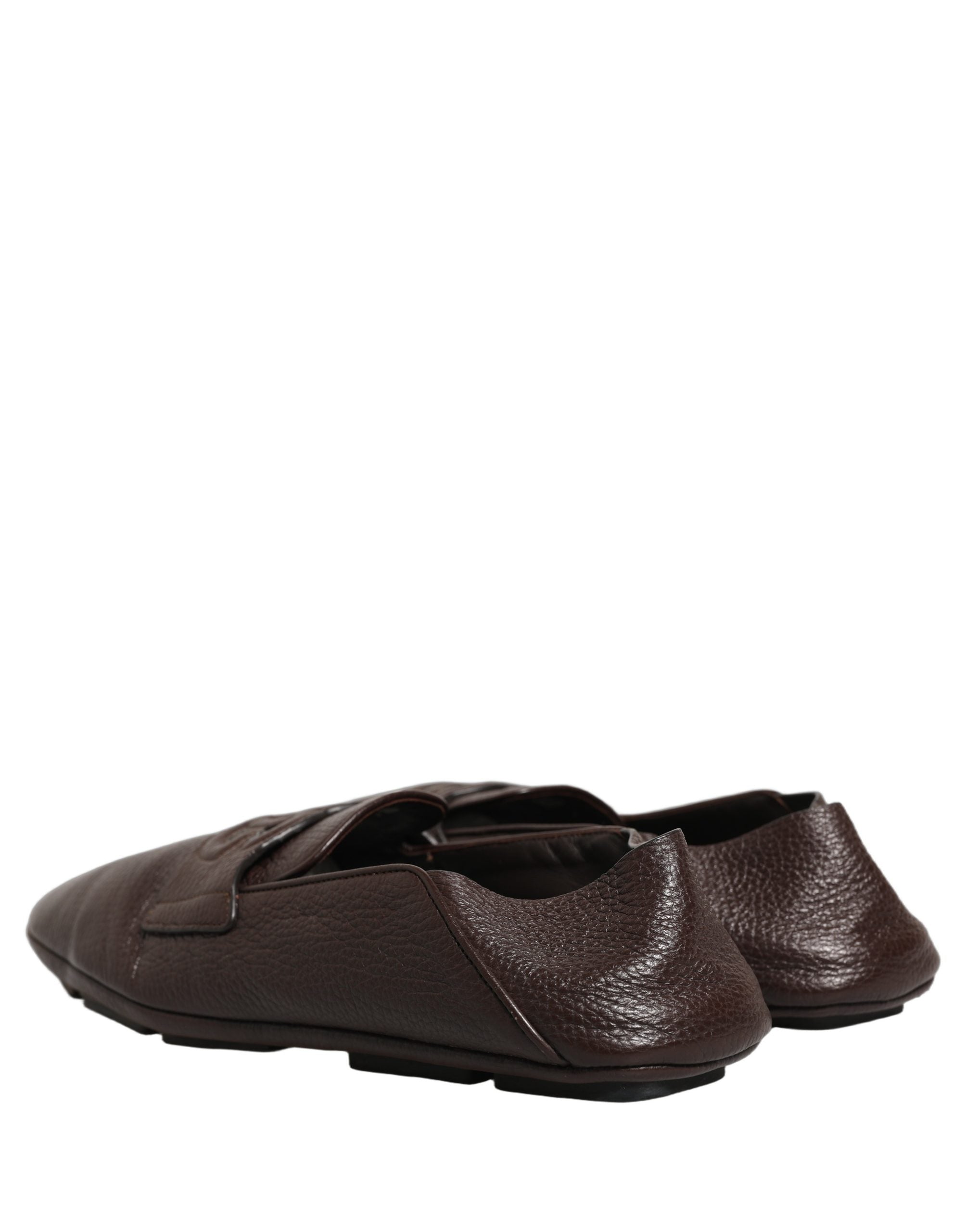 Dolce & Gabbana Braune Driver Loafer aus Hirschleder