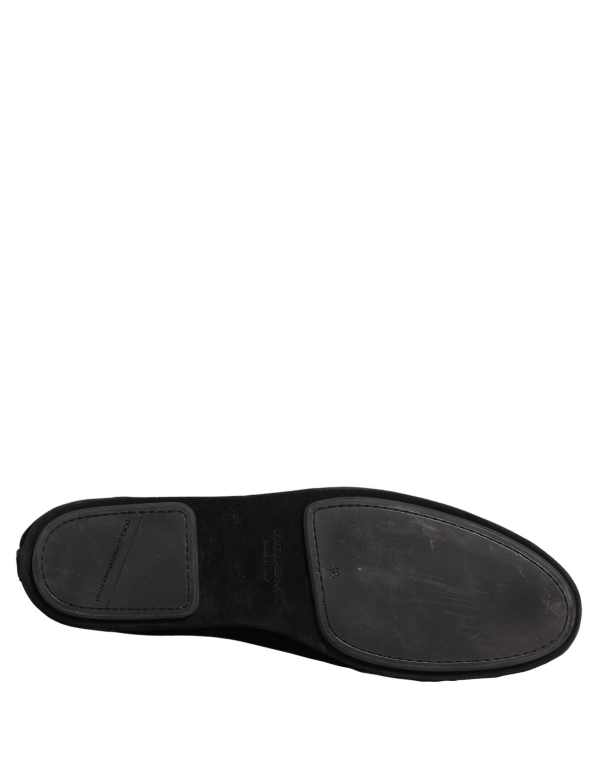 Dolce & Gabbana Black Crown Embellished Dress Loafers Shoes