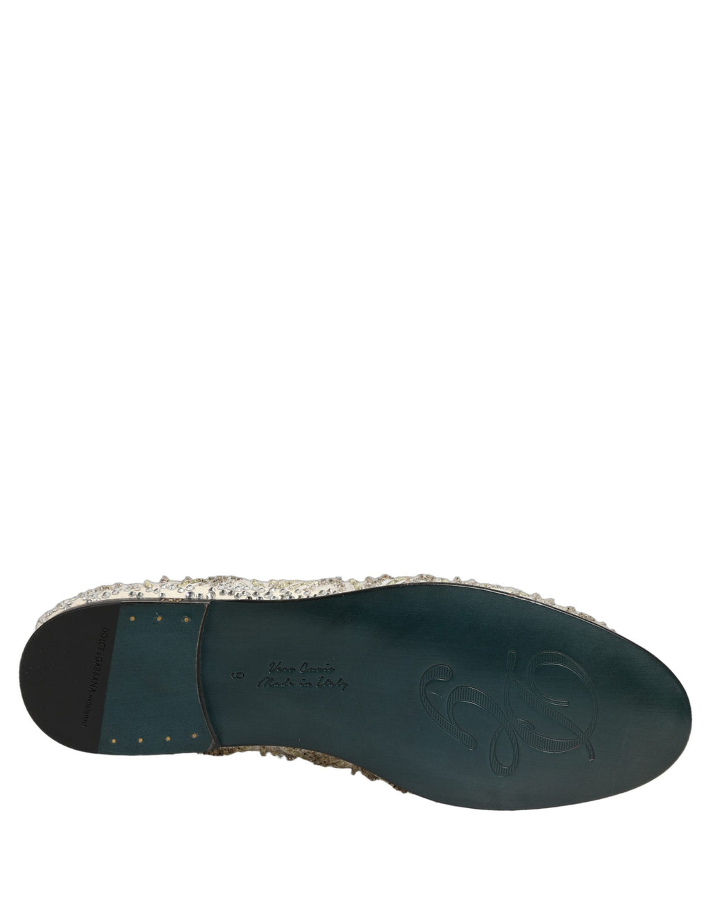 Dolce & Gabbana White Velvet Embroidered Dress Loafers Shoes