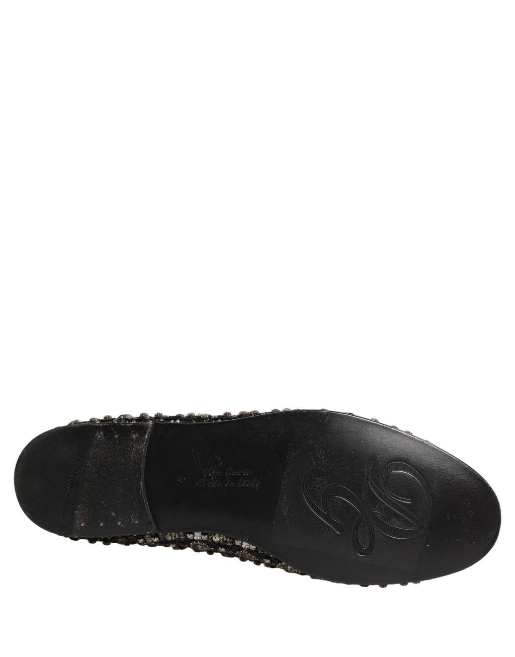 Dolce & Gabbana Silberne Leder Loafer mit Logo zum Reinschlüpfen