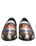 Dolce & Gabbana Samt-Slipper mit mehrfarbigem Früchteprint