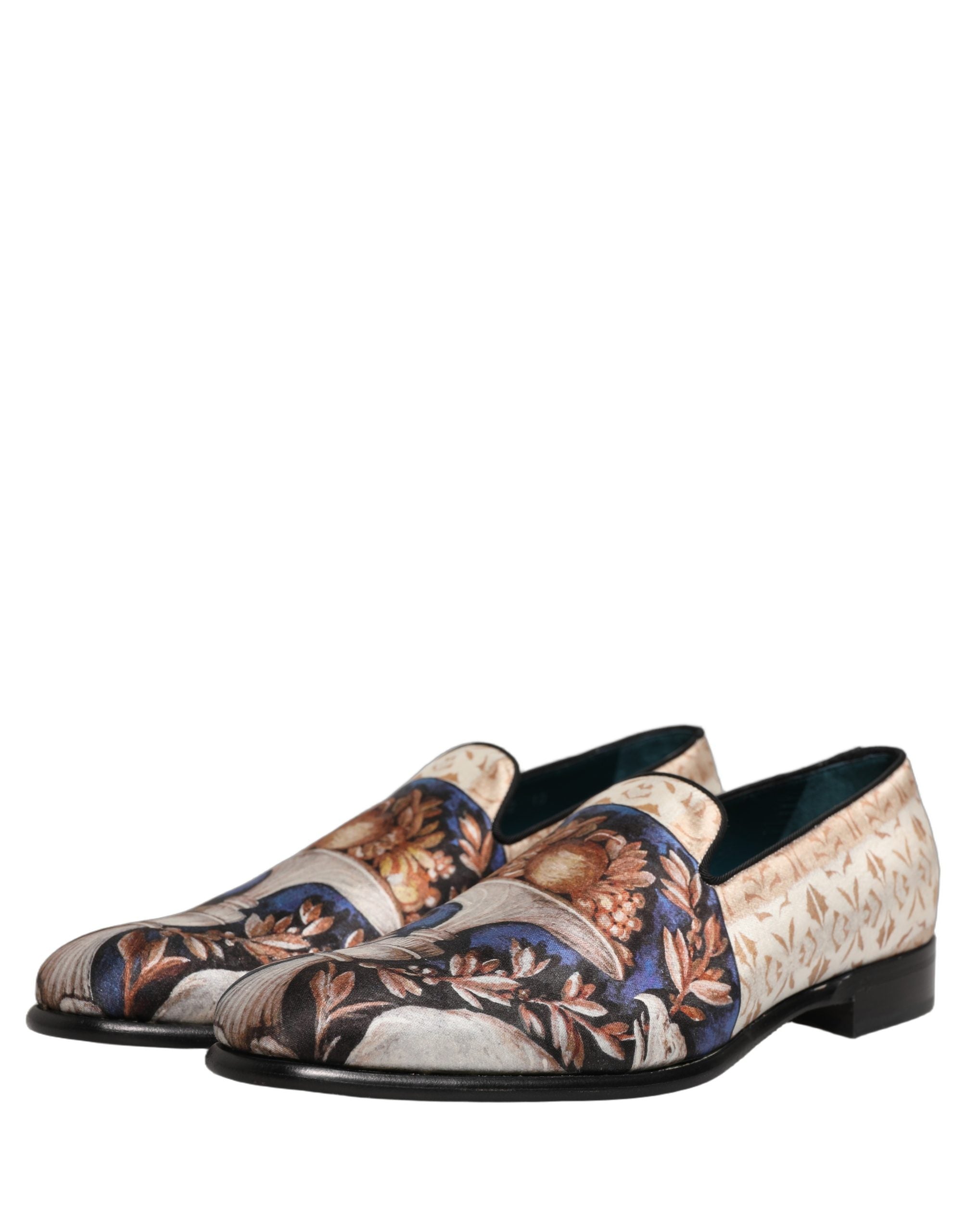 Dolce & Gabbana Samt-Slipper mit mehrfarbigem Früchteprint