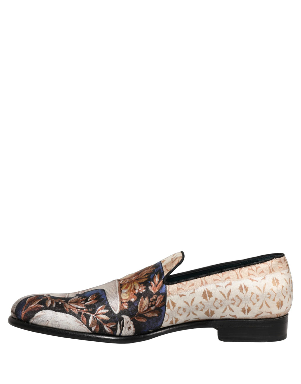 Dolce & Gabbana Samt-Slipper mit mehrfarbigem Früchteprint
