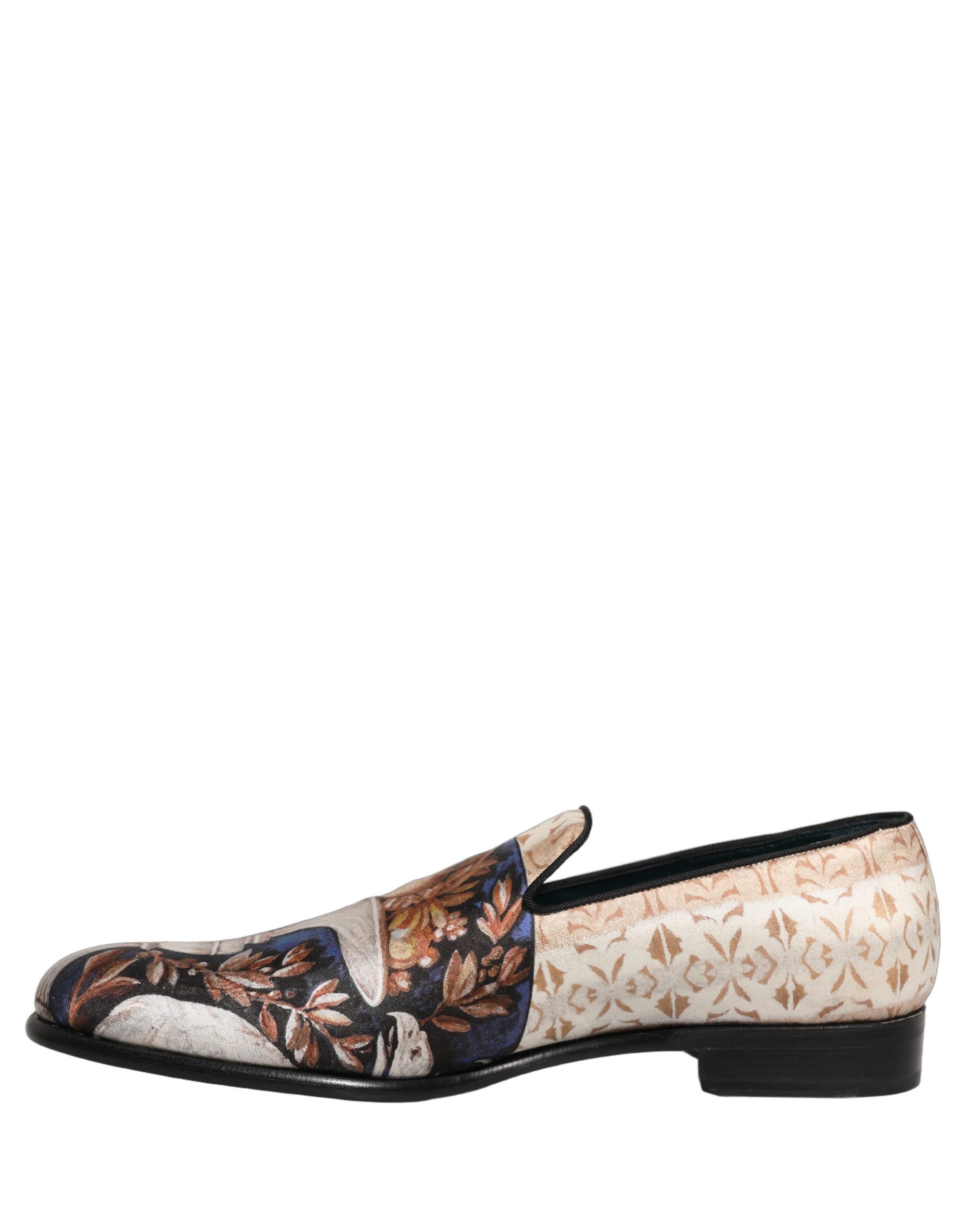 Dolce & Gabbana Samt-Slipper mit mehrfarbigem Früchteprint
