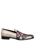 Dolce & Gabbana Multicolor Fruit Print Velvet Loafers Shoes