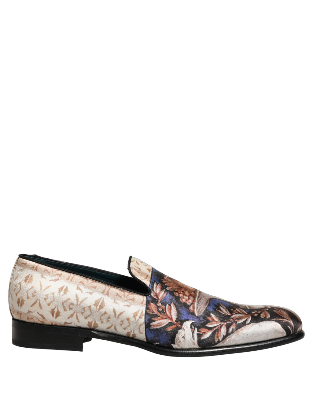 Dolce & Gabbana Samt-Slipper mit mehrfarbigem Früchteprint